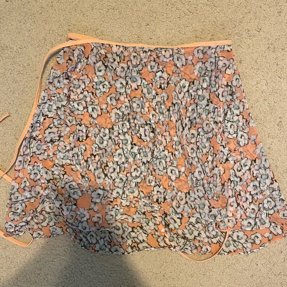 Floral wrap skirt